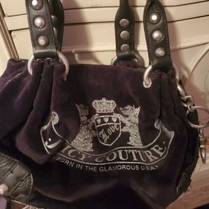 SOLD Juicy Couture black Scottie velour handbag